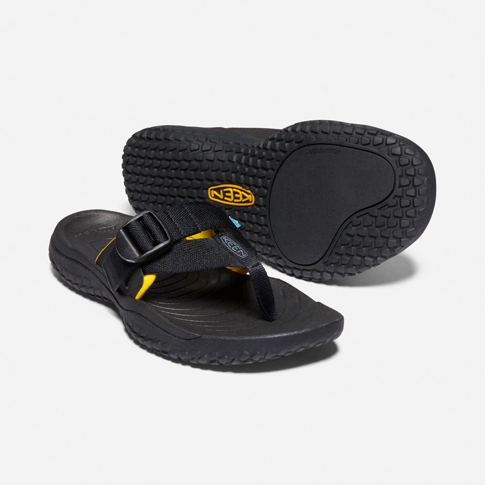 Keen Parmak Arası Terlik Erkek Siyah - Solr Toe Post Sandal - Türkiye VBUL98716